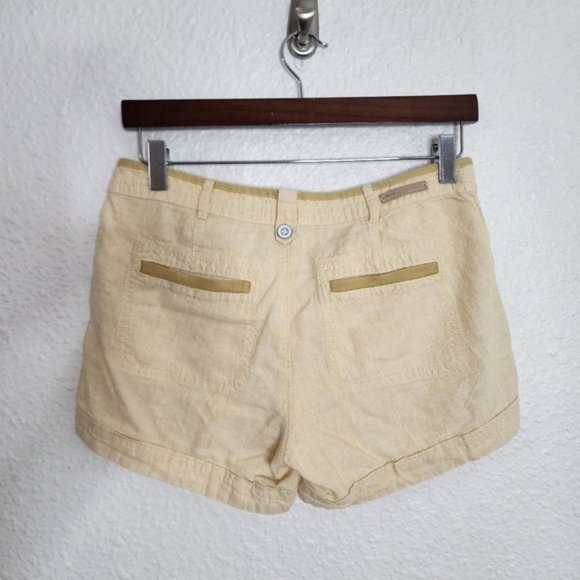 Pilcro And The Letterpress x Anthropologie Yellow Linen Blend Shorts Size 2 - Picture 6 of 10